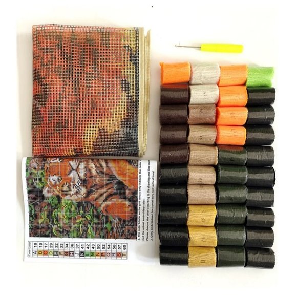 Campfire | Rug Making Latch Hooking Kit (52x38cm print canvas) - Picture 2 of 7